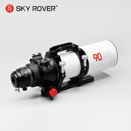 SkyRover 90 GPS 90mm F/6 3枚玉アポクロマート鏡筒 接眼部とフォーカサー