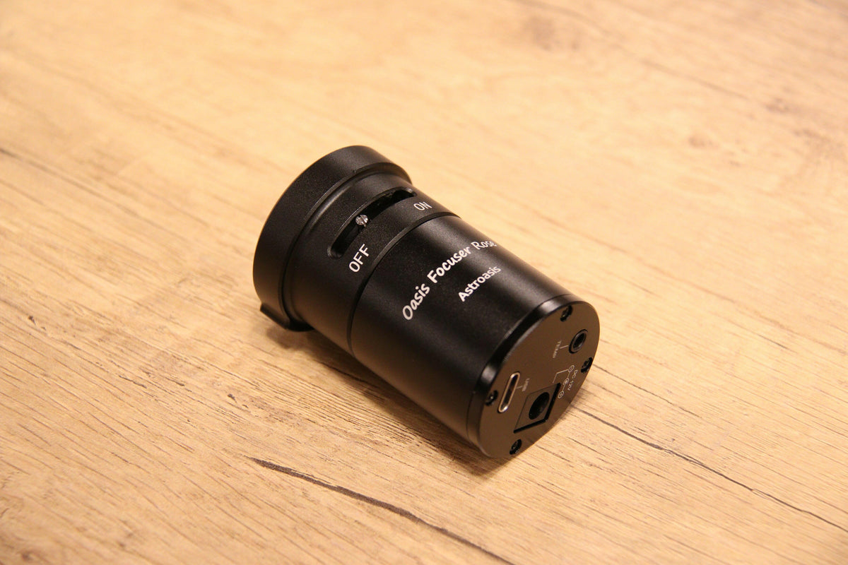 Oasis Focuser Rose 電動フォーカサー 望遠鏡接眼部への装着例