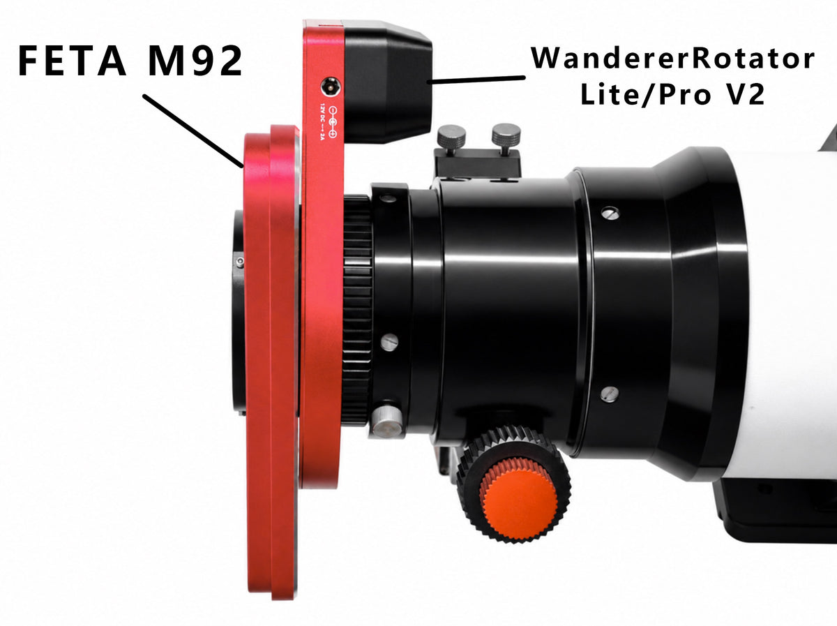 FETA M92とWandererRotatorを重ねた取付例